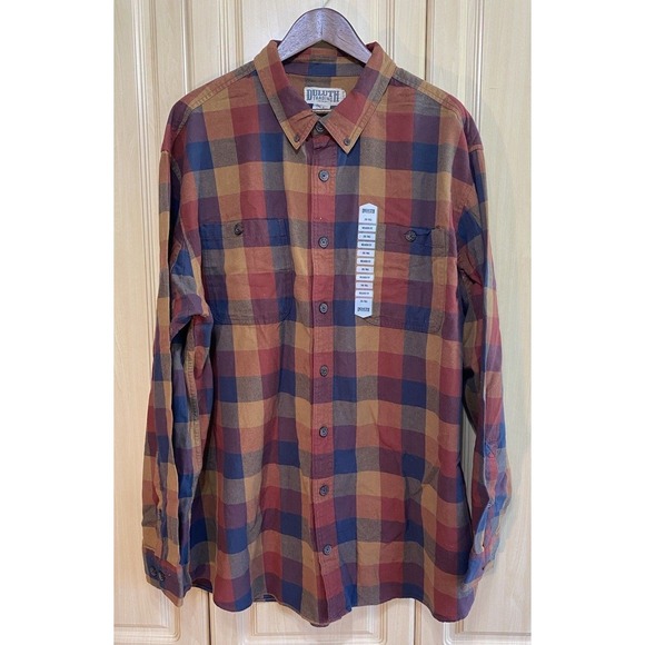 Duluth Trading Co. Mens 2XL Tall Relaxed Fit Flannel Plaid Shirt - Picture 1 of 9